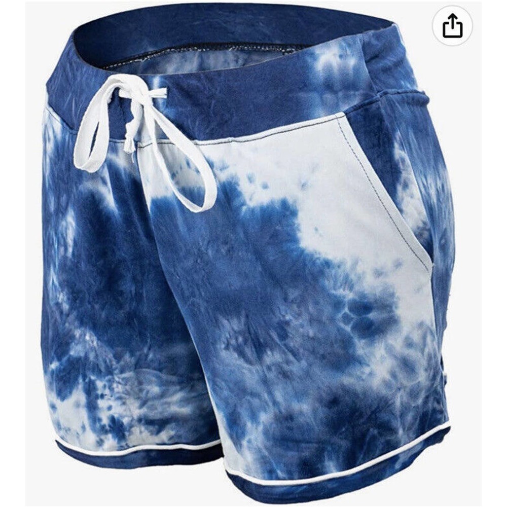 Nwt Hello Mello Dyes The Limit Lounge Shorts Size Small Women's Dark Blue